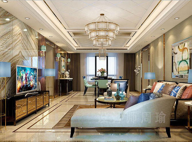 内射白浆骚屄世纪江尚三室两厅168平装修设计效果欣赏